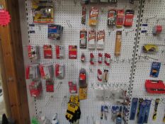 Various Jigsaw Blades, Drills, Locks etc to Yale/Chubb/Union display stand