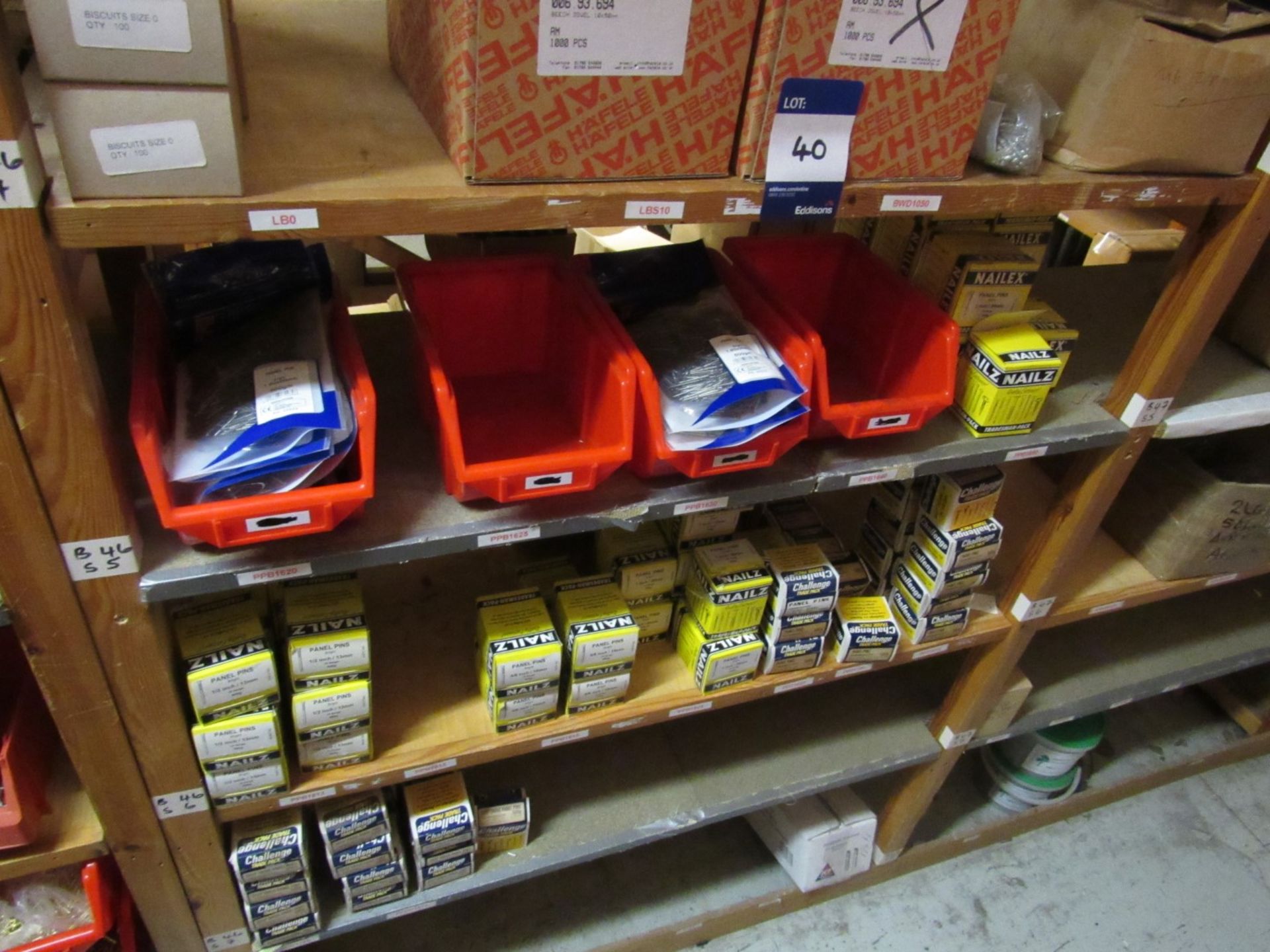 Contents of Shelving B46 S1/2/3/4/5/6/7/8 including panels pins, wing nuts etc. - Image 2 of 2