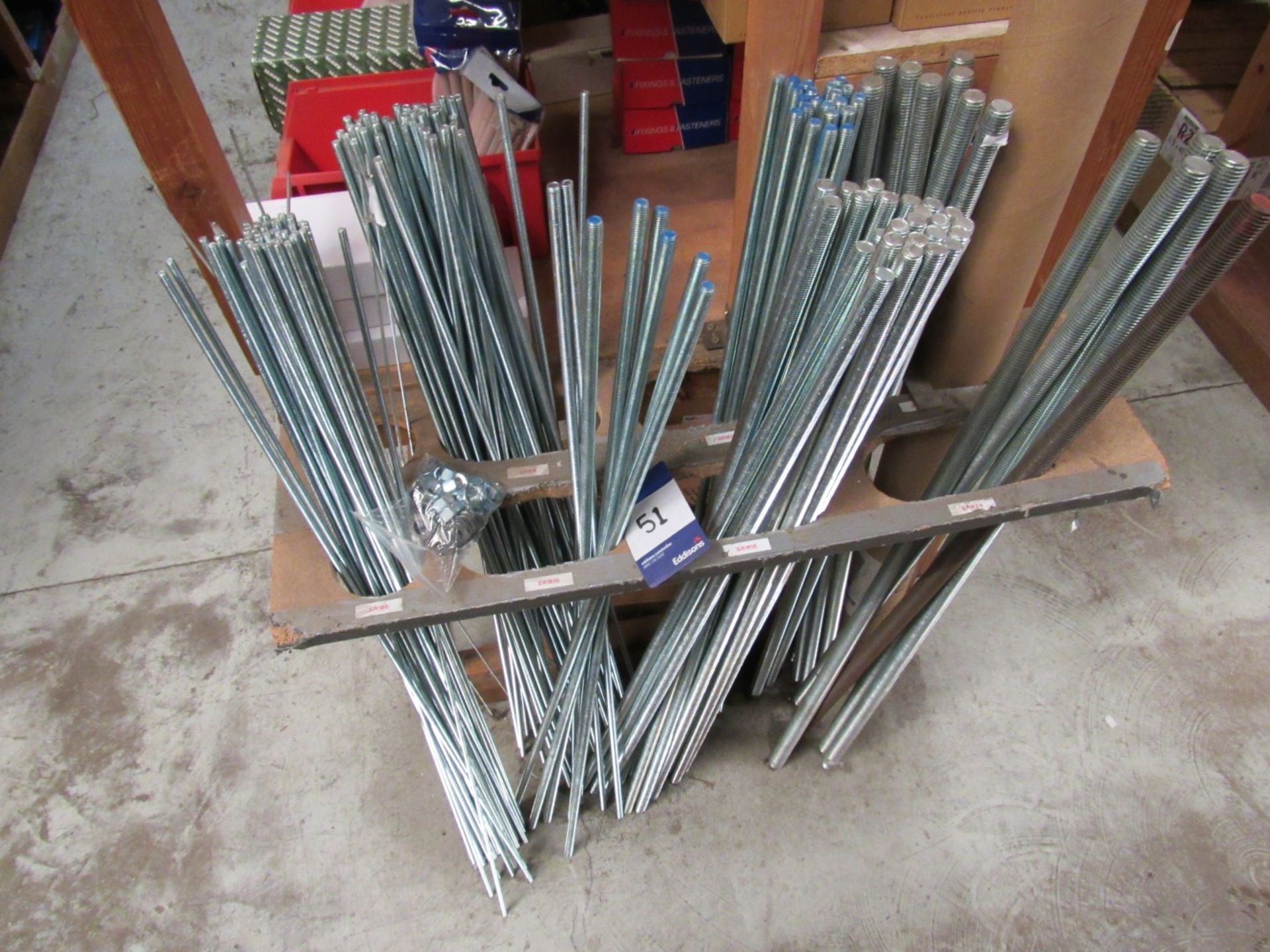 Quantity of Various Threaded bar to Rack including M6/8/10/12/16/24