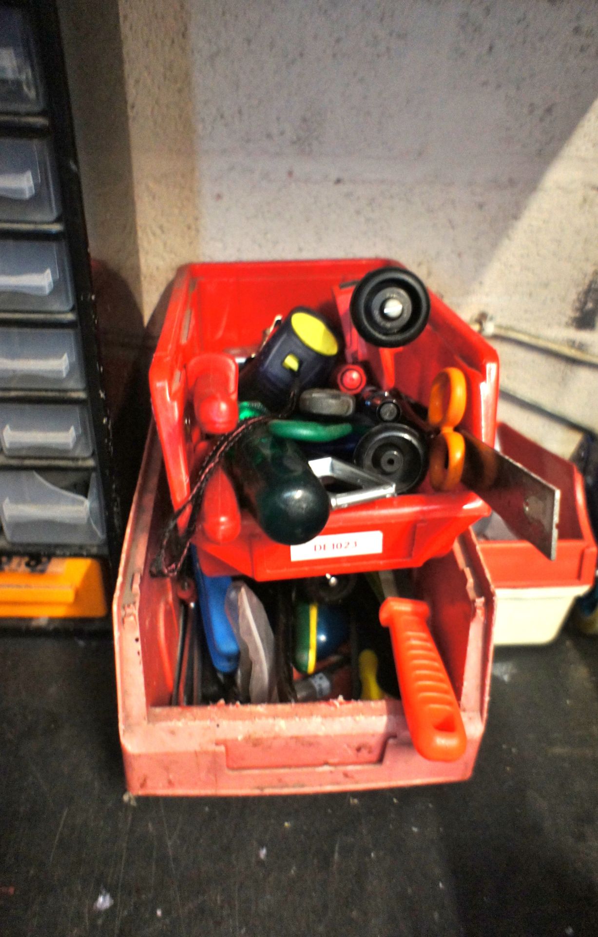 2 Multi Drawer Storage Boxes, vice, hand tools to 2 plastic storage boxes - Image 3 of 3