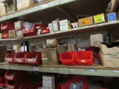 Contents to Shelving B6 S1/2/3/4/5 including magnetic catches, bracketry, hasp & staples etc.