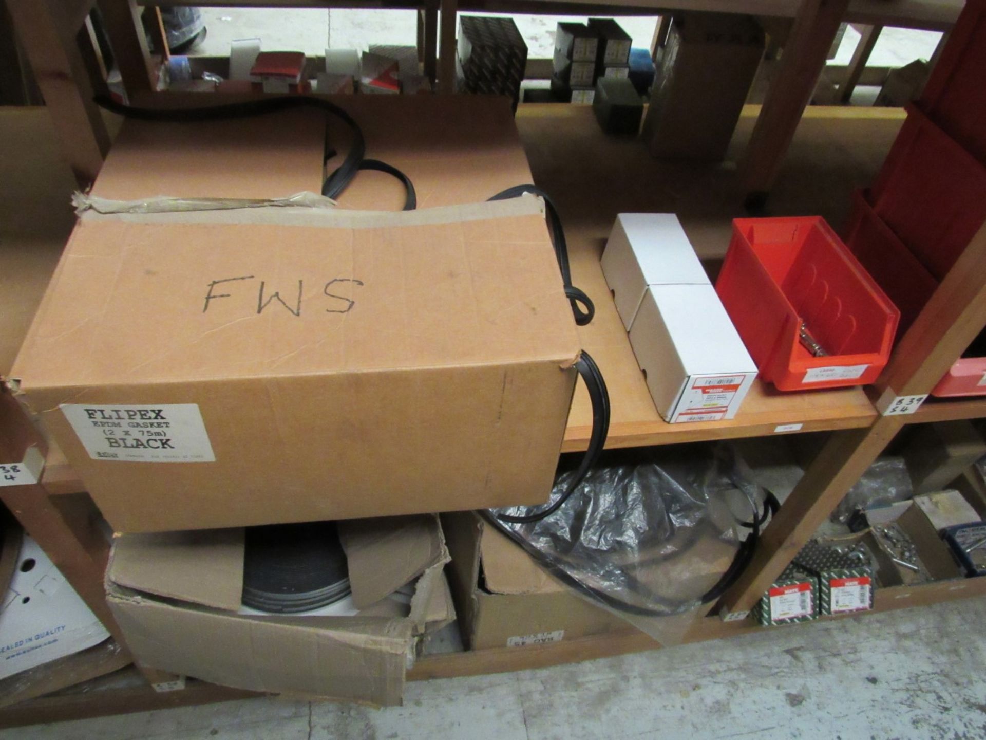 Contents to Shelving B38 S1/2/3/4/5 including various door seals, rubber trims, etc. - Image 2 of 2