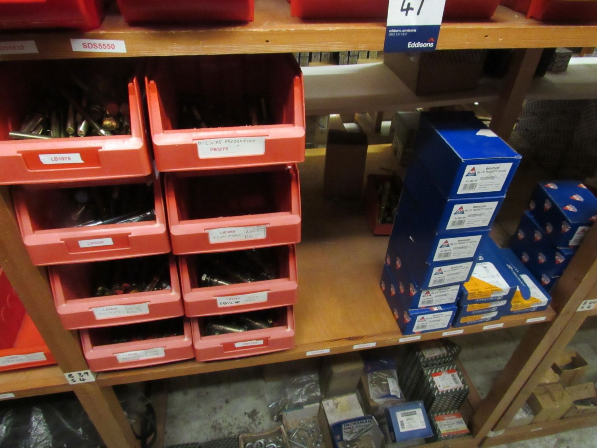 Contents to Shelving B37 S1/2/3/4/5 including various trubolts, anchor bolts, etc. - Image 2 of 2