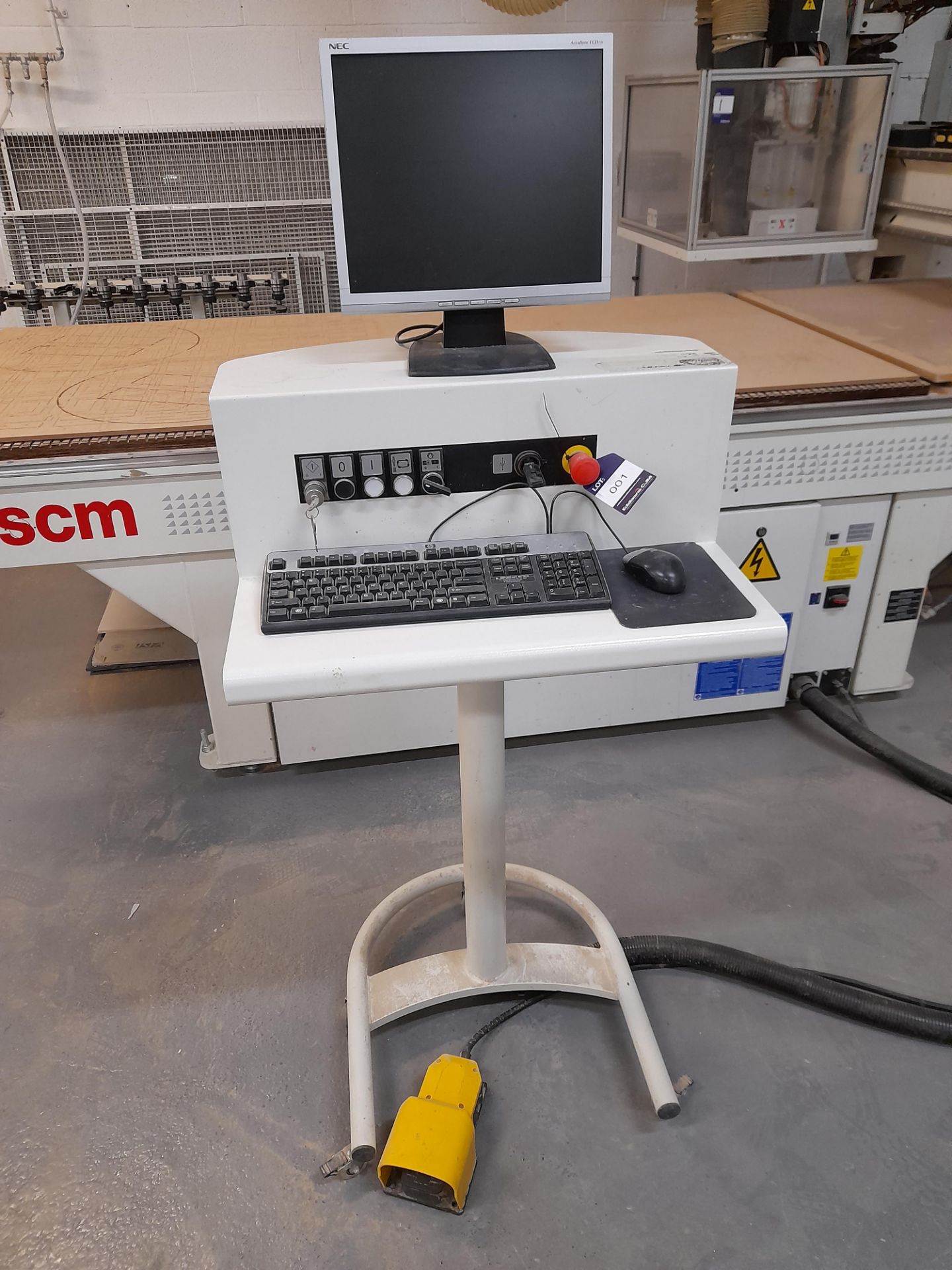 SCM Pratix N12 CNC Router (Year 2008, Serial Number AL1/005138), with control unit, assortment of - Image 11 of 12