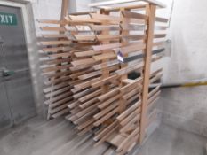 Pair of mobile paint drying racks