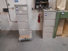 2 x Bisley 4 drawer cabinets, and contents