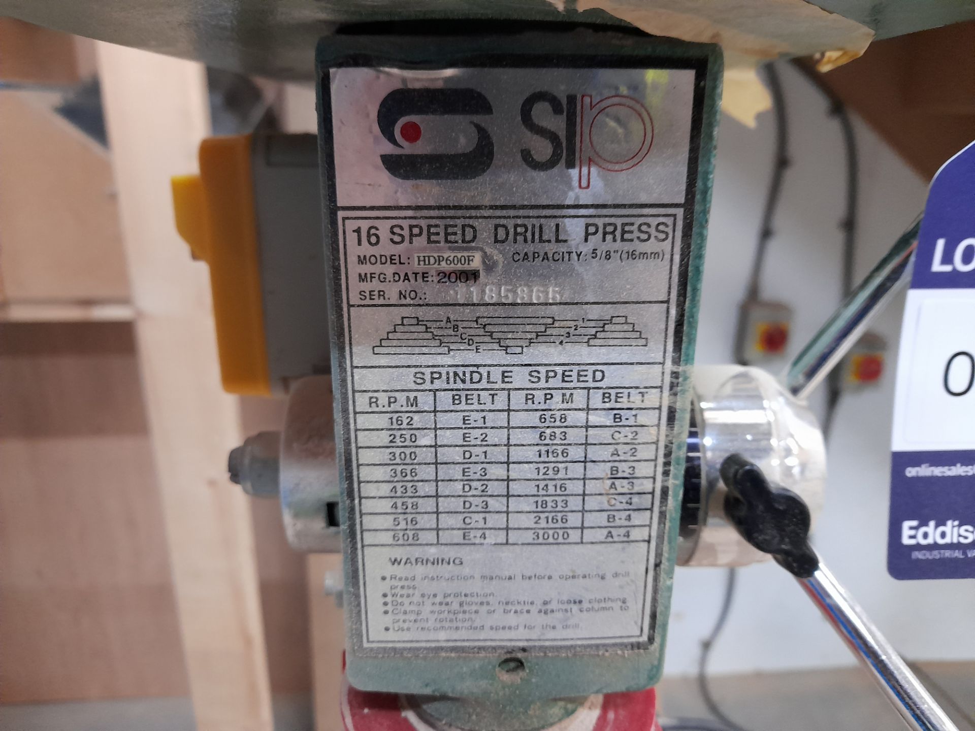 Sip HDP600F 16 speed drill press - Image 2 of 2