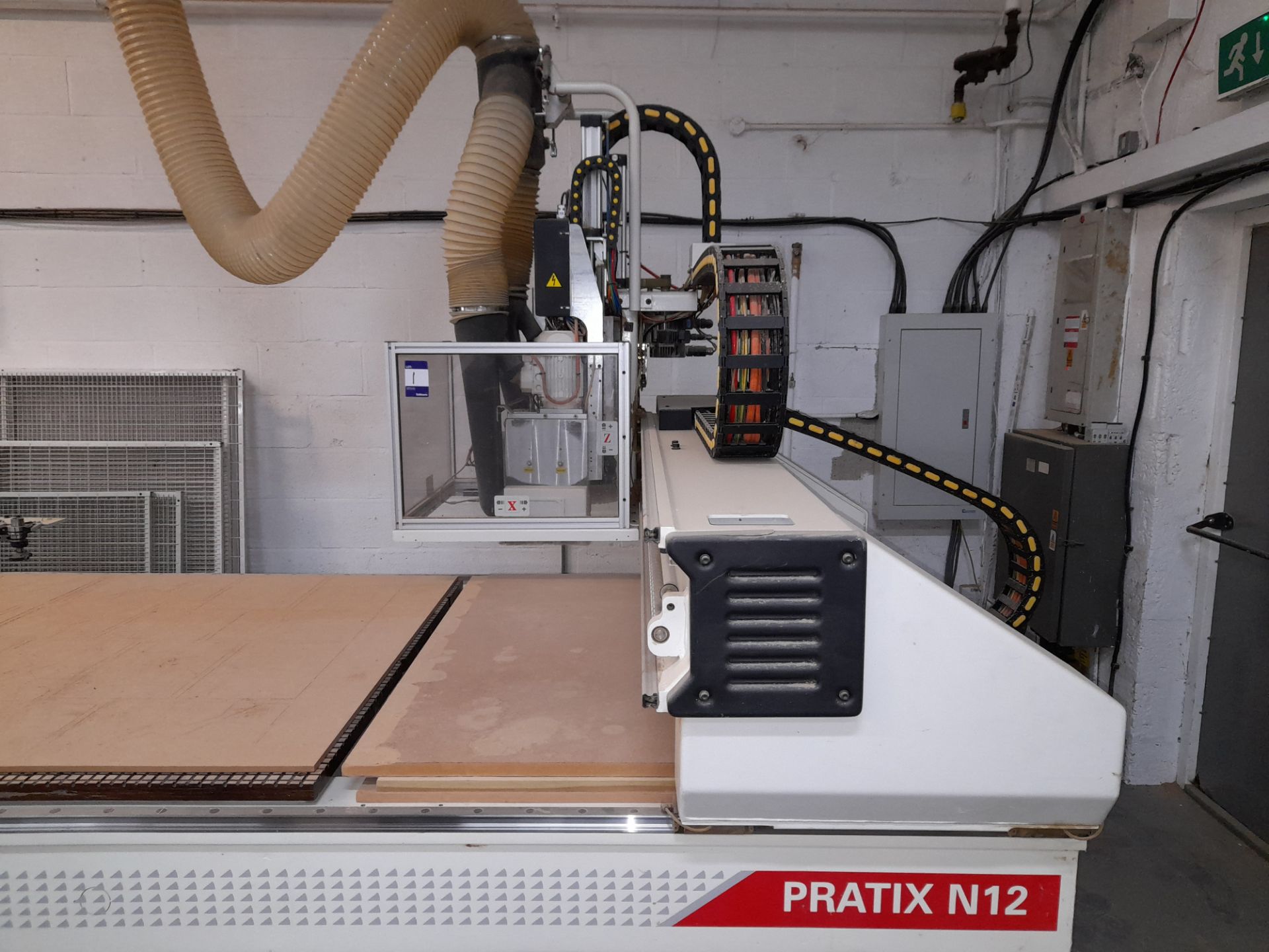 SCM Pratix N12 CNC Router (Year 2008, Serial Number AL1/005138), with control unit, assortment of - Image 3 of 12