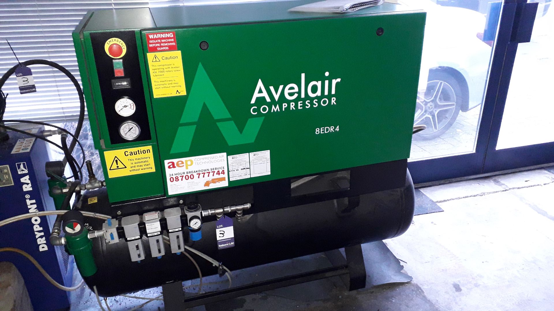 Avelair 8EDR4 receiver mounted Compressor, serial - Image 2 of 10