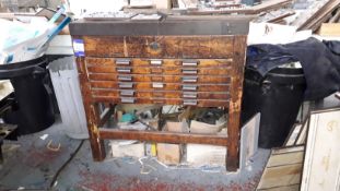 Vintage Type Setters Cabinet