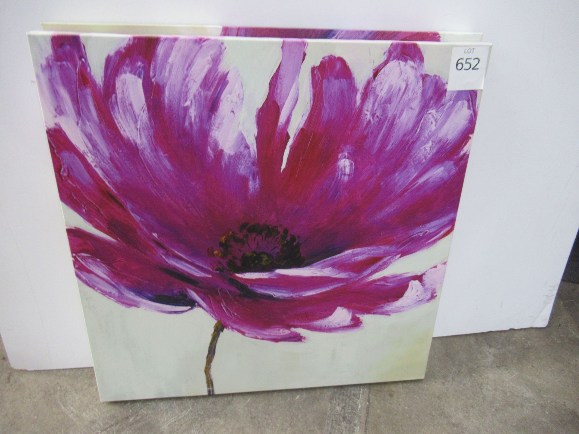 Pair of Floral Canvas Prints (500mm x 500mm)