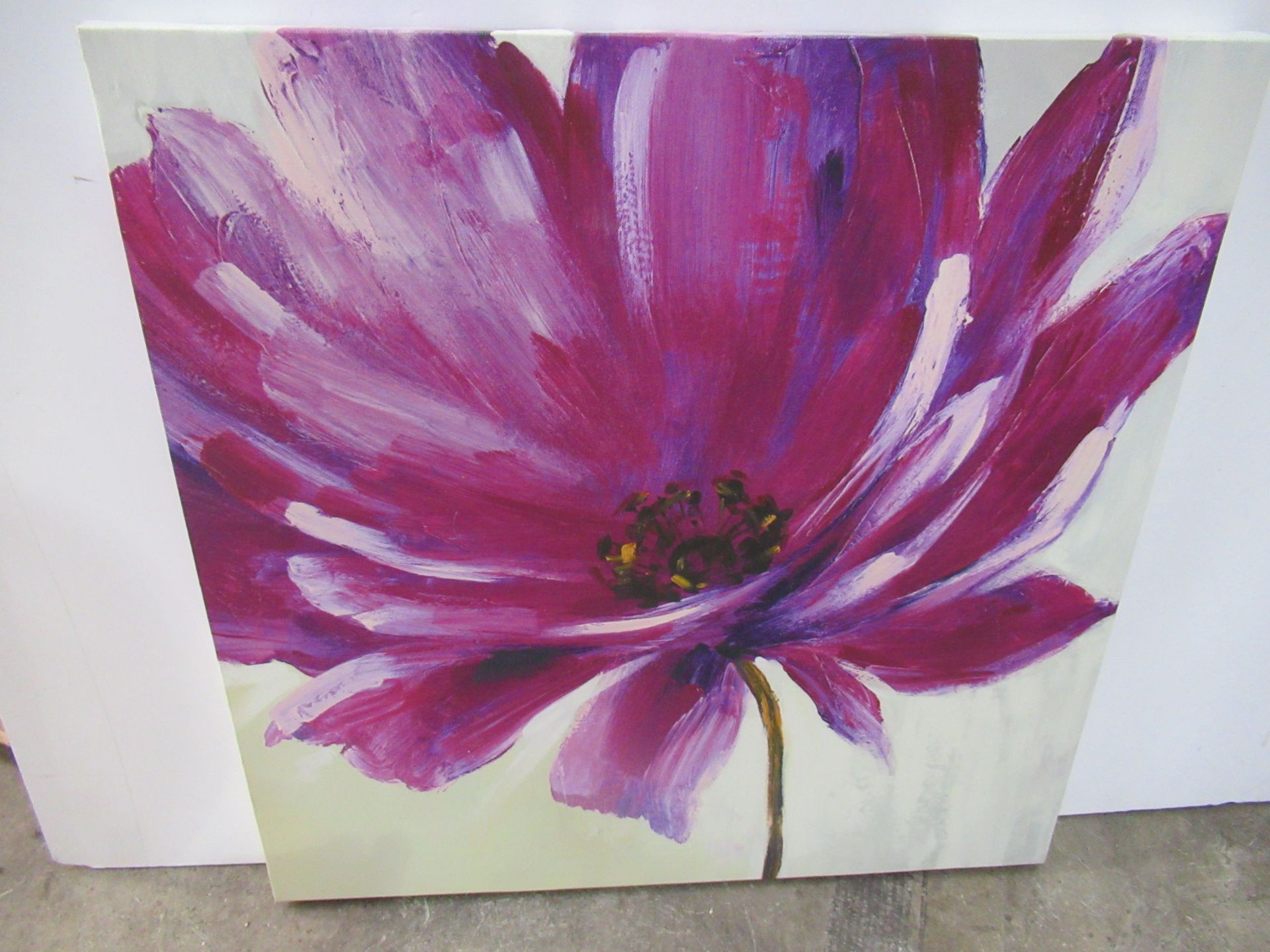 Pair of Floral Canvas Prints (500mm x 500mm) - Image 2 of 2