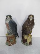 Royal Doulton "Peregrine Falcon" and "Buzzard" Whyte & Makay Whisky Decanters