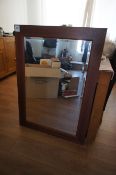 Framed beveled edge mirror (745mm x 1050mm)