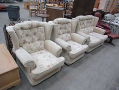 Three piece upholstered suite