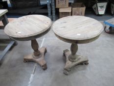 Pair of pine rustic side tables
