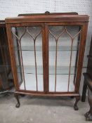 Dark oak display cabinet