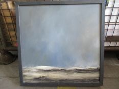 Acrylic of 'Cold Cheviots' signed Mark Irving in Frame (45cm x 32cm)