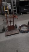 Flame Cutting Torch with hoses, gauges & bottle trolley