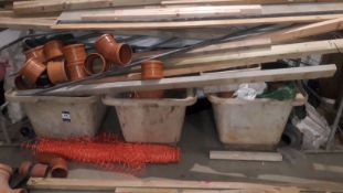 4 Bins and Contents of Various Pipe Coupling and T