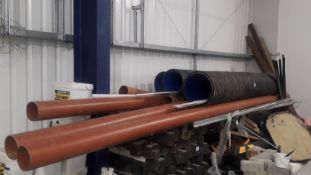 Quantity of Various Plastic Pipe & Ducting. Locate