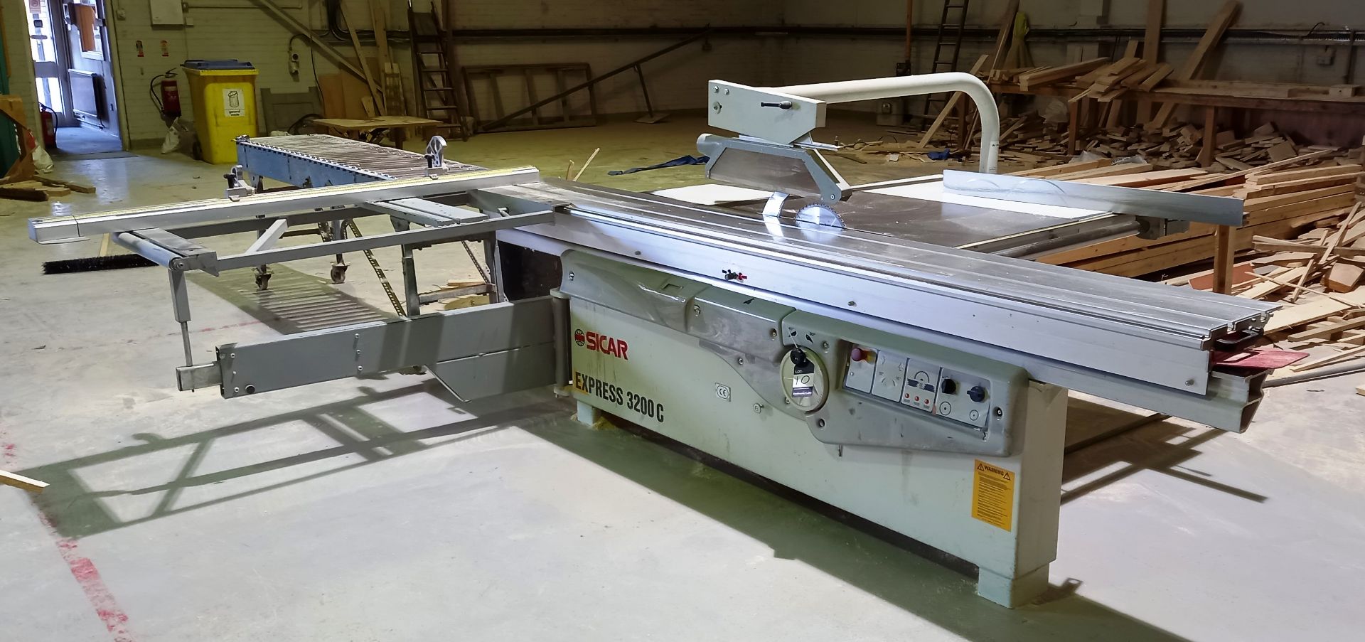 Sicar Express 3200C Panel Saw, Model Express C Serial Number A010588 (2002), with Mobile Roller