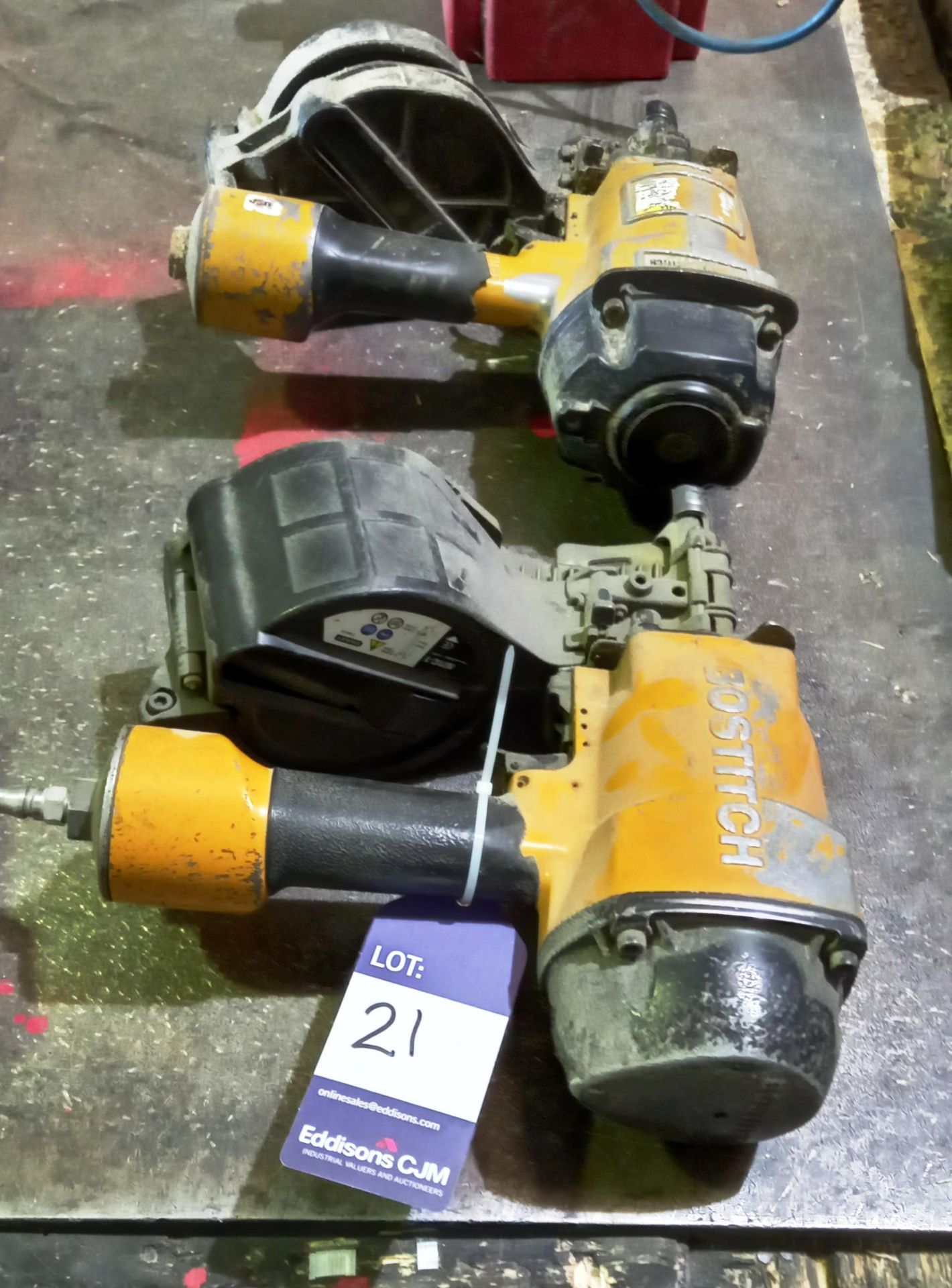 2 x Stanley Bostich Air Driven Nail Guns