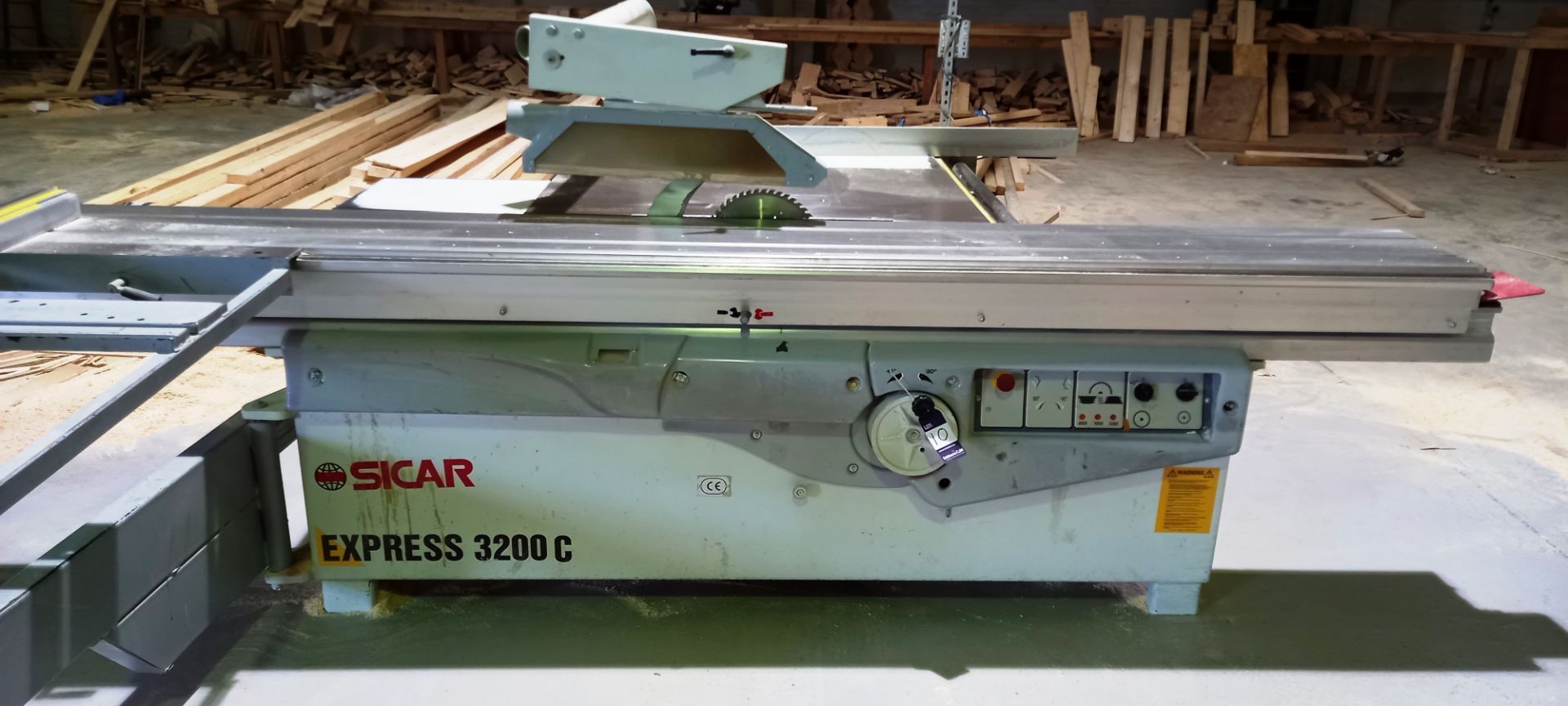 Sicar Express 3200C Panel Saw, Model Express C Serial Number A010588 (2002), with Mobile Roller - Image 2 of 5