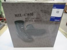 Mil-com all leather patrol boots, black, size 11UK