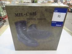 Mil-com patrol boots, black, size 7UK