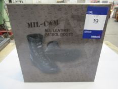 Mil-com all leather patrol boots, black, size 6UK