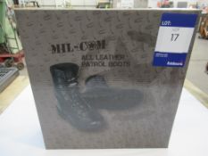 Mil-com all leather patrol boots, black, size 10UK