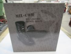 Mil-com all leather patrol boots, black, size 11UK