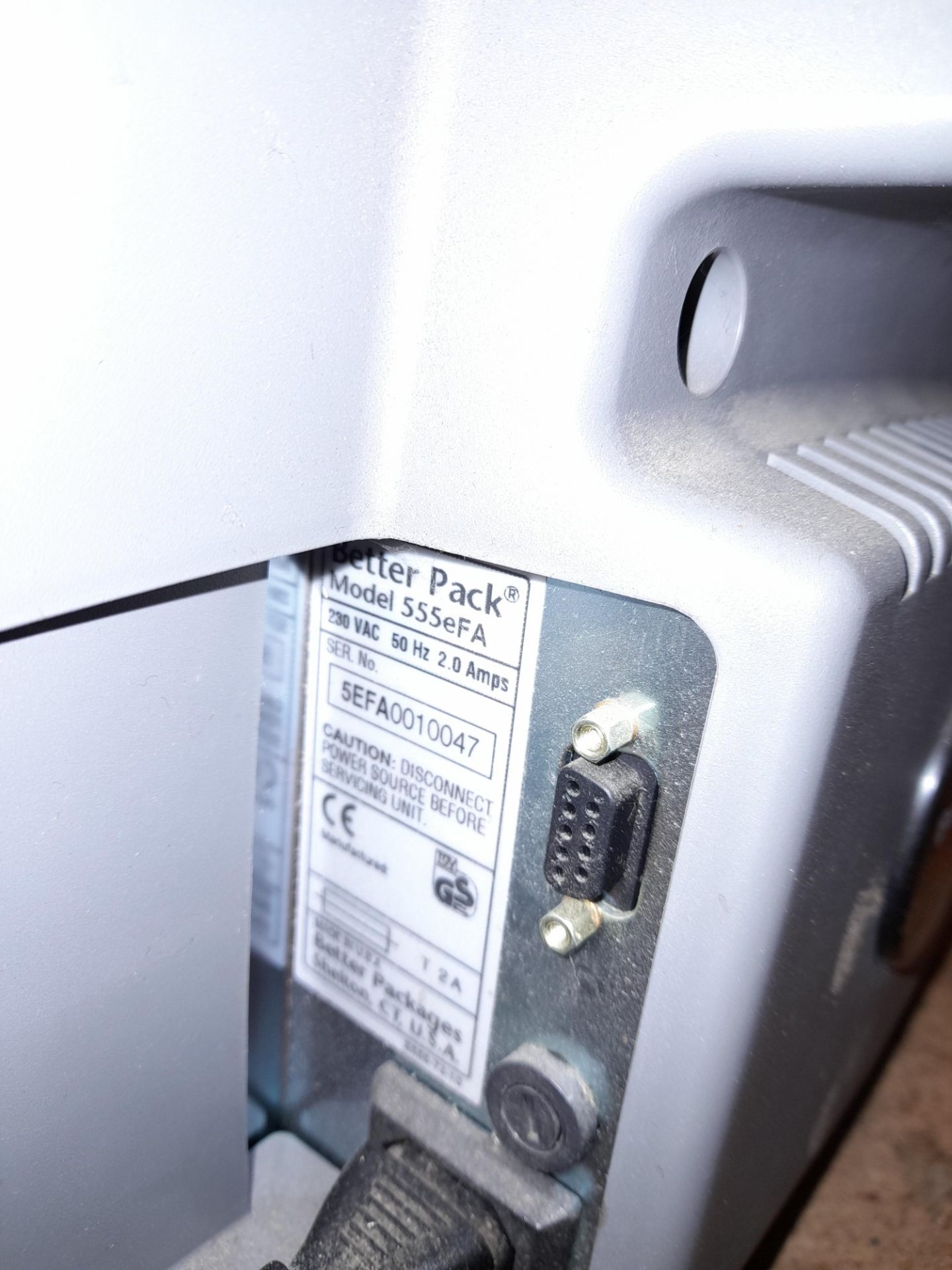 Better Pack 555eFA electric water-activated tape dispenser, Serial Number SEFA0010047 - Image 2 of 2