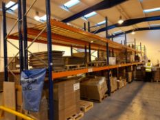 5 x Bays of pallet racking, comprising 6 x upright