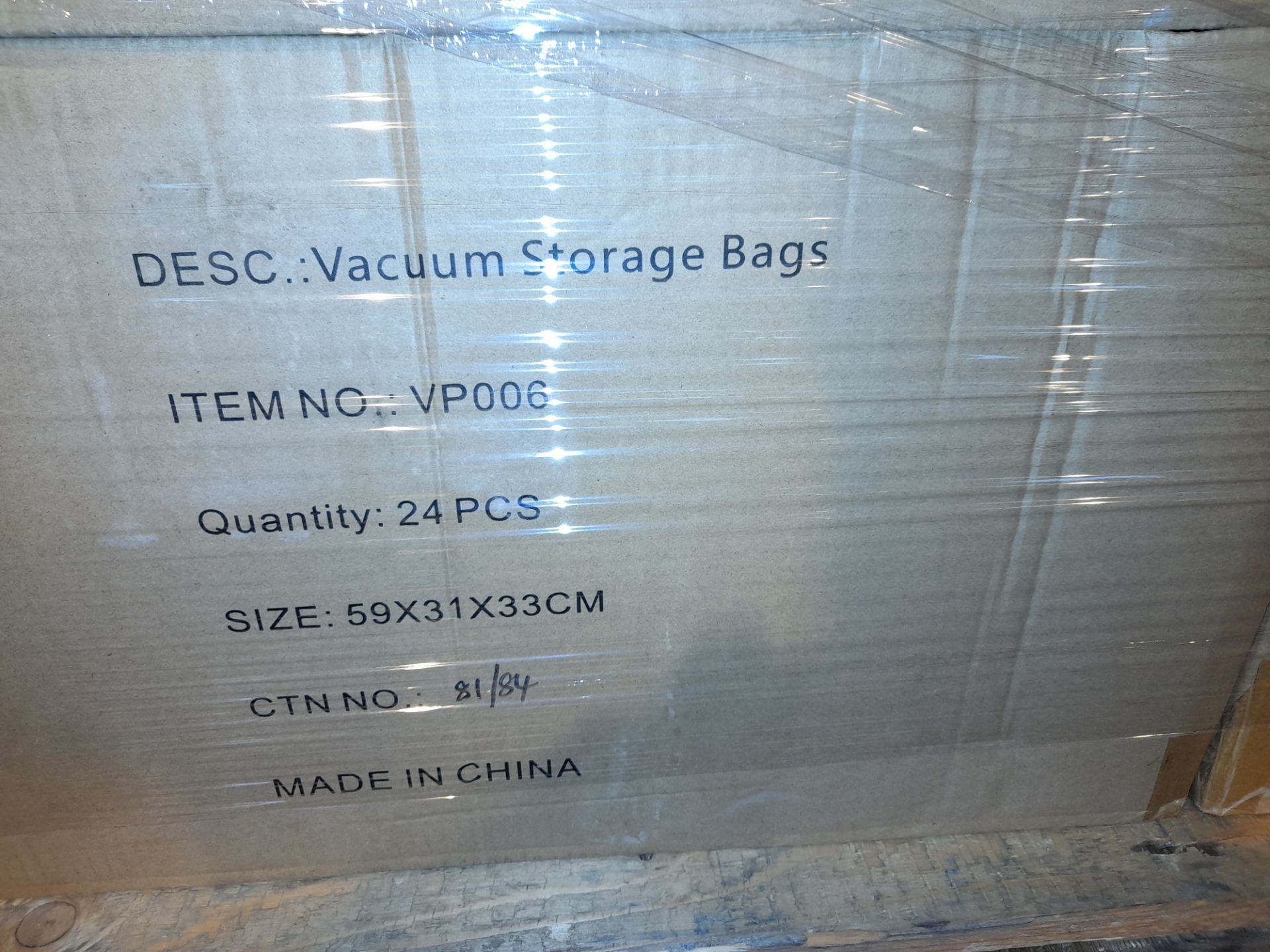 Pallet of vacuum storage bags, to 12 x boxes (24 per box) - Image 2 of 2