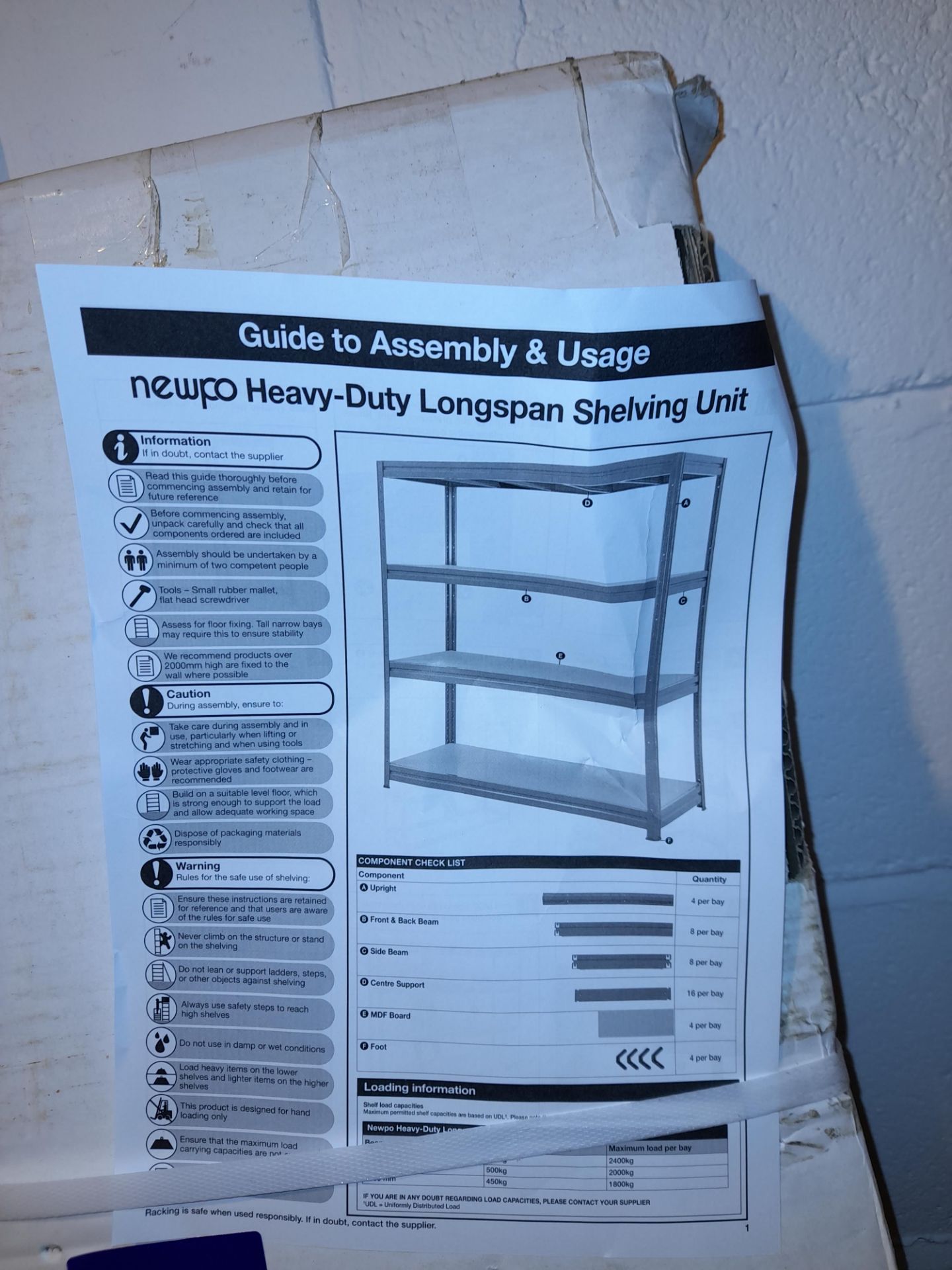 Newpco heavy duty shelving unit, boxed - Image 2 of 2