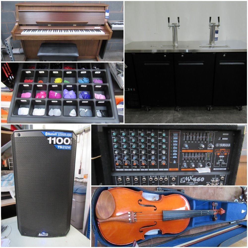 The Contents of a Musical Instrument Shop and Bar