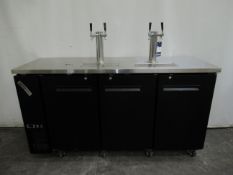 GGM Gastro twin tap three door kegerator