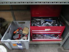 Qty of Assorted Tools in Box and Toolbox