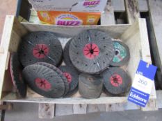 Box of grinding discs and stone cutters