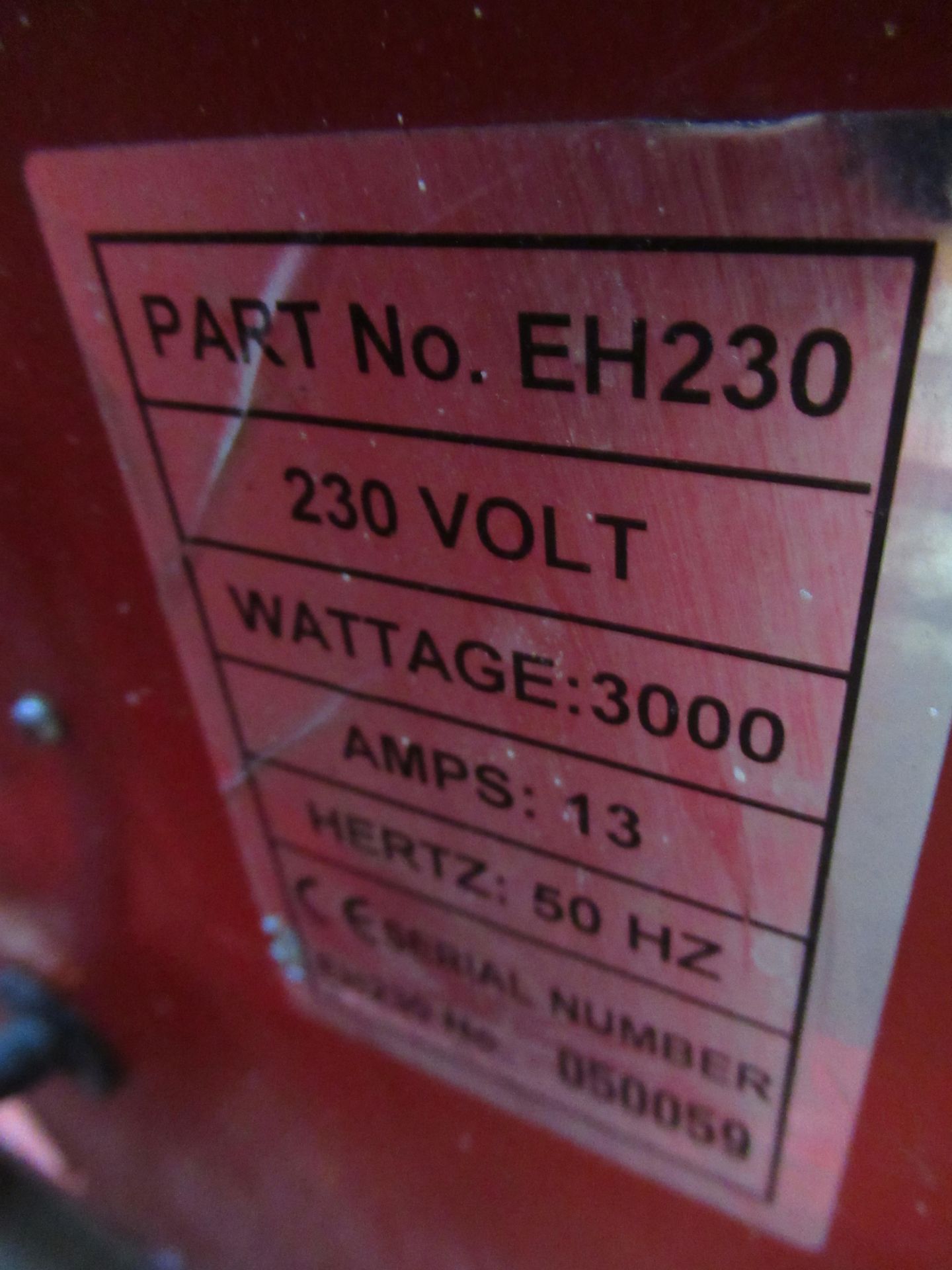 Elite Heat AVT 230V Heater on Castors - Image 2 of 2