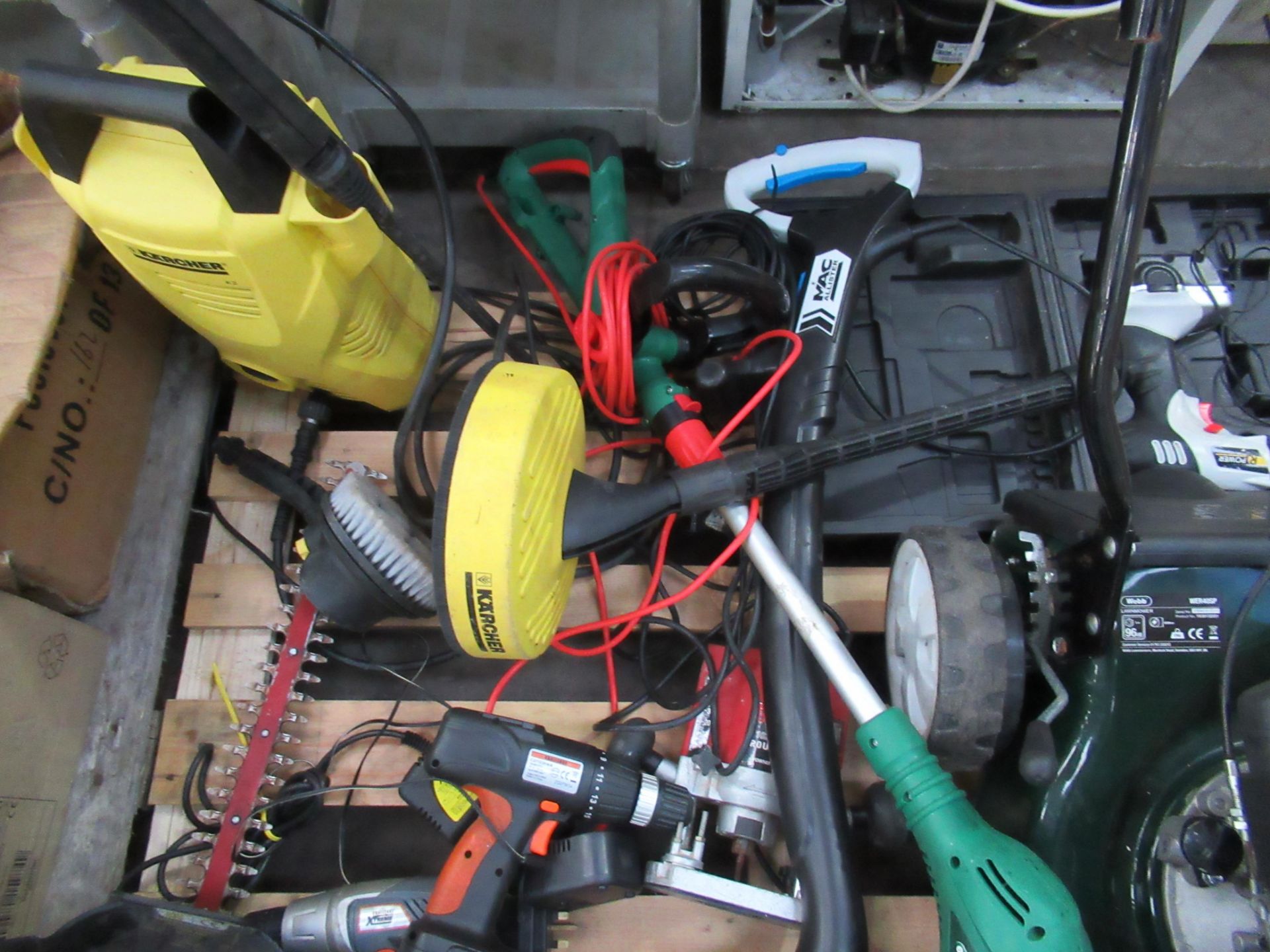 Pallet of battery powered handtools, Karcher pressure washer, Webb petrol lawnmower etc - Image 4 of 5