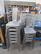 19x metal stacking chairs