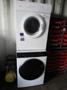 A logic LVD7W18 Dryer together with a Haier direct motion washing machine
