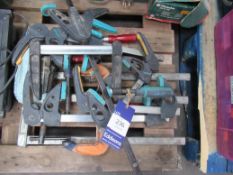 2x Kennedy 'G' clamps, Wolfecraft clamps and 'Ideal' clamps