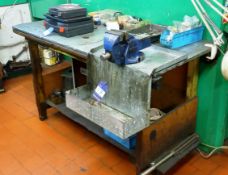 Engineers Workbench with Record Vice approx. 1640 x 700mm