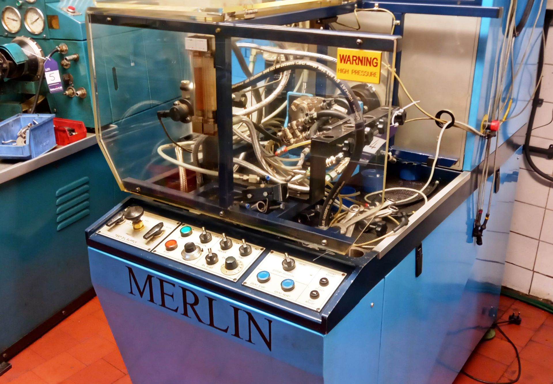 Merlin model MM-8-15 Diesel Injector Test Rig, Phase 3, serial number 8253 with 3 mobile cabinets - Image 3 of 6