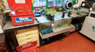 Engineers Workbench with Record Vice approx. 3000 x 690mm