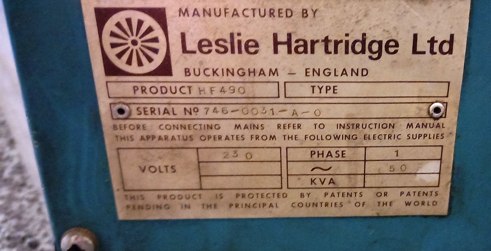 Hartridge Cummins Pump Mobile Test Stand - Image 2 of 2